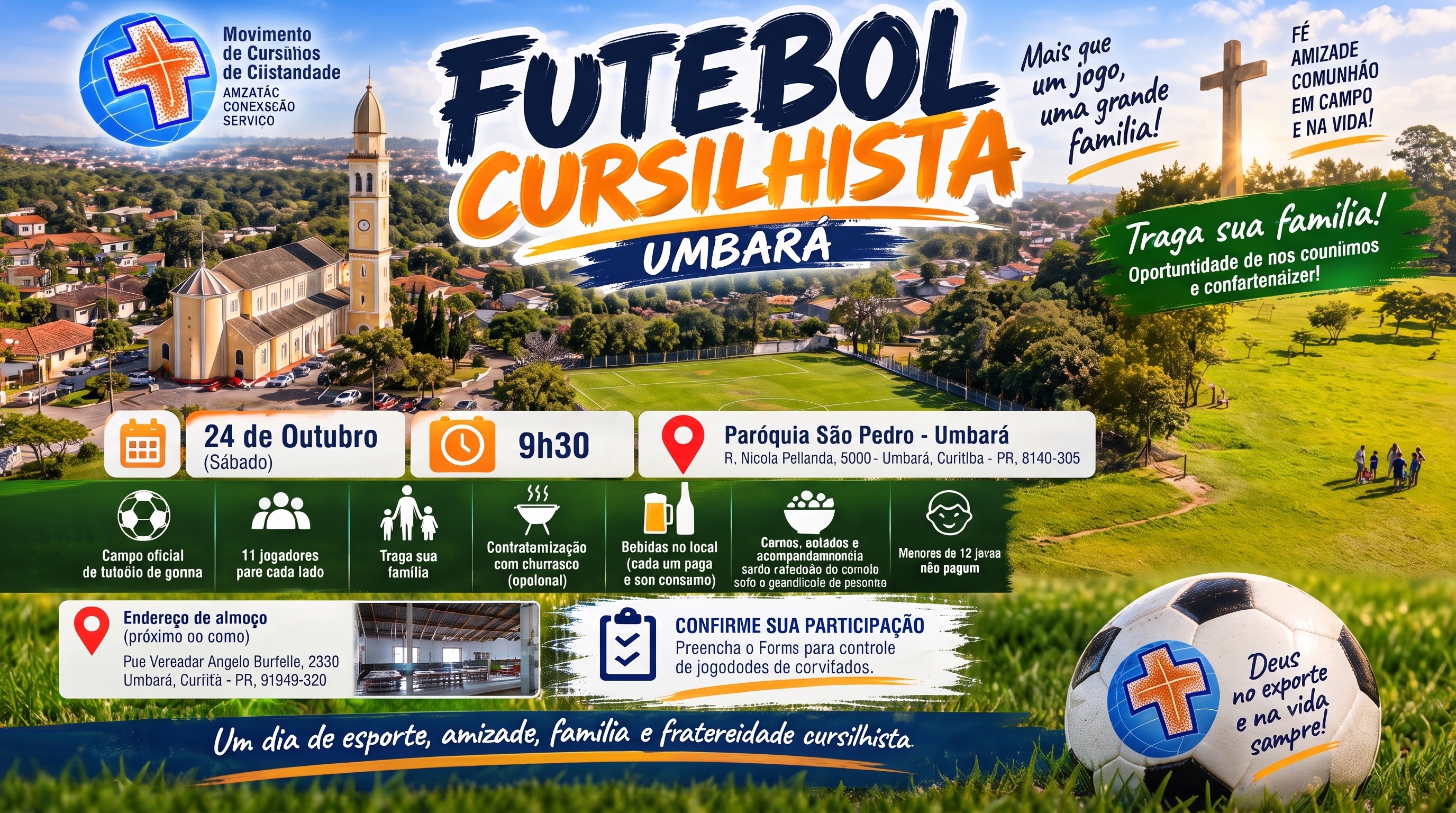 Grande Torneio de Futebol Cursilhista em Umbará - 24 de Outubro